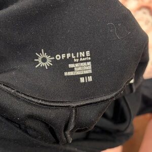 Aerie Black High-Rise Flare Leggings